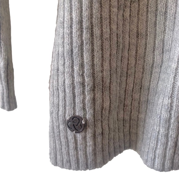 ZELLA HEATHER GRAY RIBBED WRAP SWEATER SIZE SMALL - Picture 10 of 16